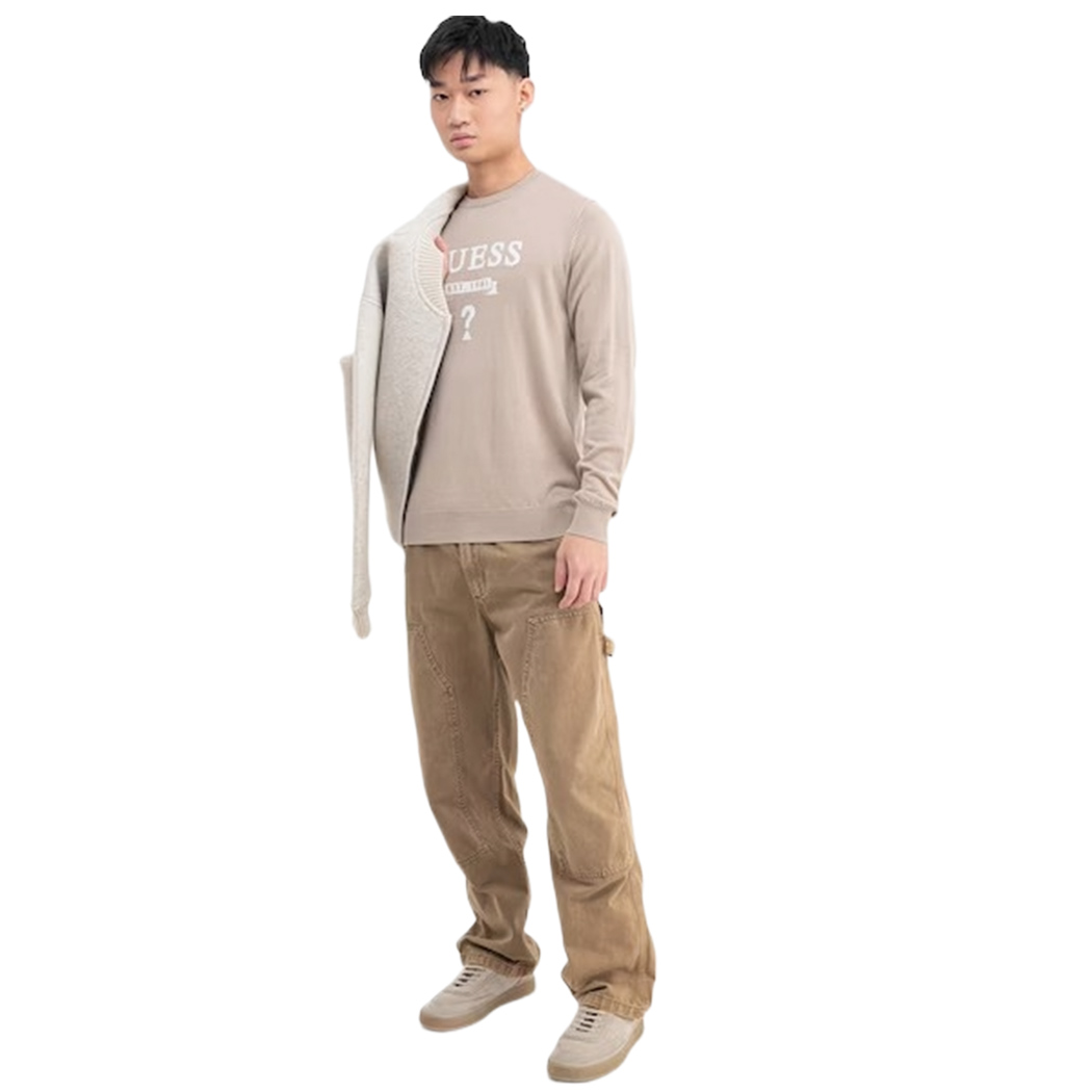 GUESS MAGLIA MAGLIONE PULLOVER UOMO GIROCOLLO MISTO SETA INVERNALE M5YR00Z0122