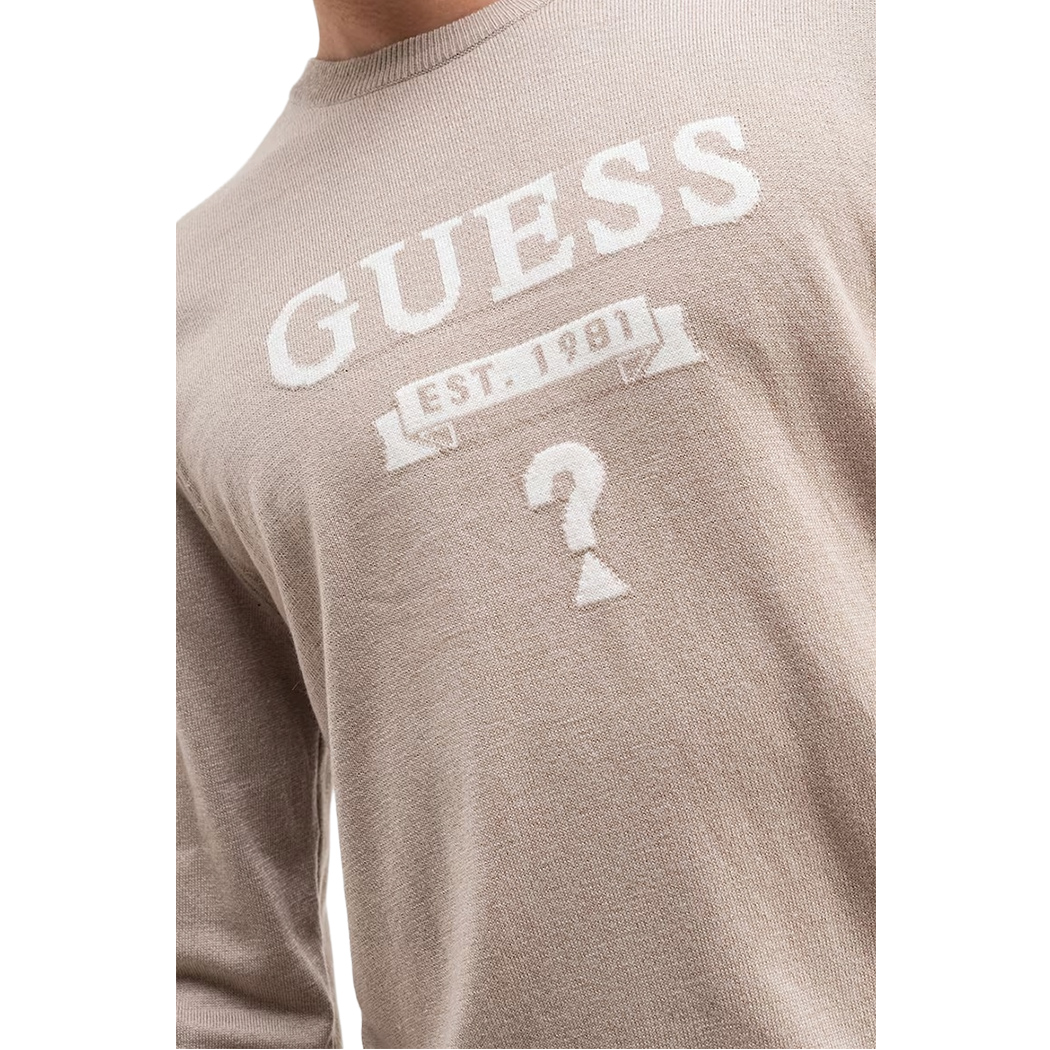 GUESS MAGLIA MAGLIONE PULLOVER UOMO GIROCOLLO MISTO SETA INVERNALE M5YR00Z0122