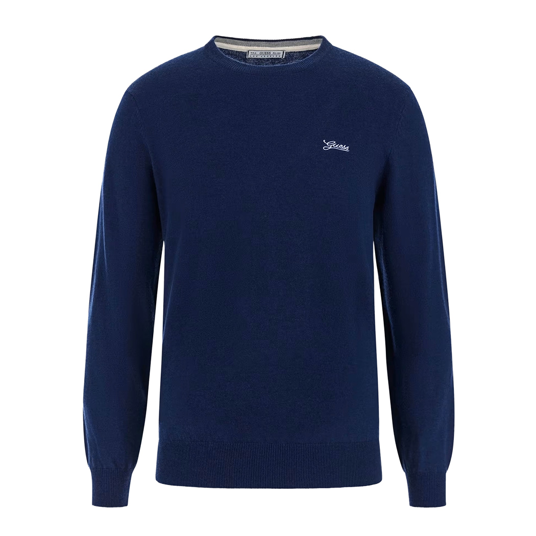 GUESS MAGLIA MAGLIONE PULLOVER UOMO GIROCOLLO MISTO SETA INVERNALE M5YR26Z0122