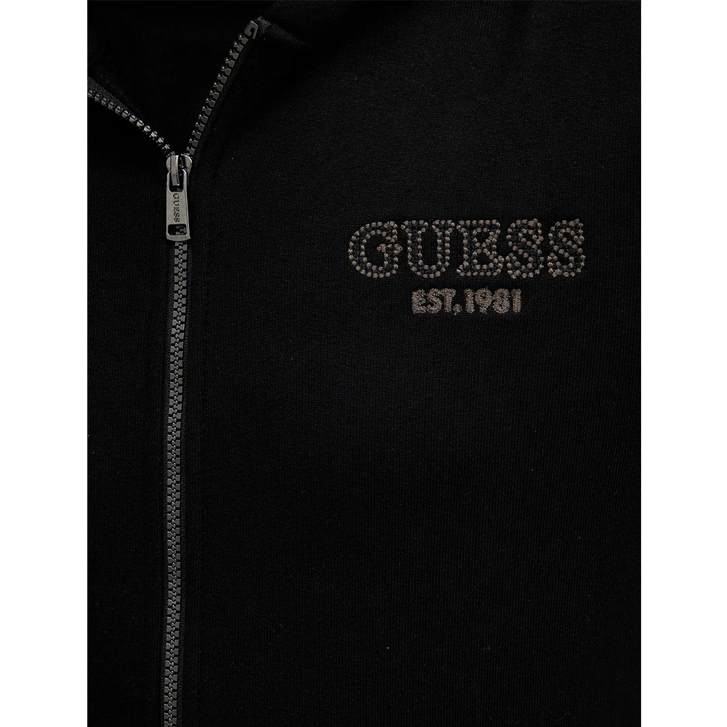 GUESS FELPA UOMO INVERNALE FULL ZIP CAPPUCCIO MAGLIA SPORT APERTA M5YQ48KCN01