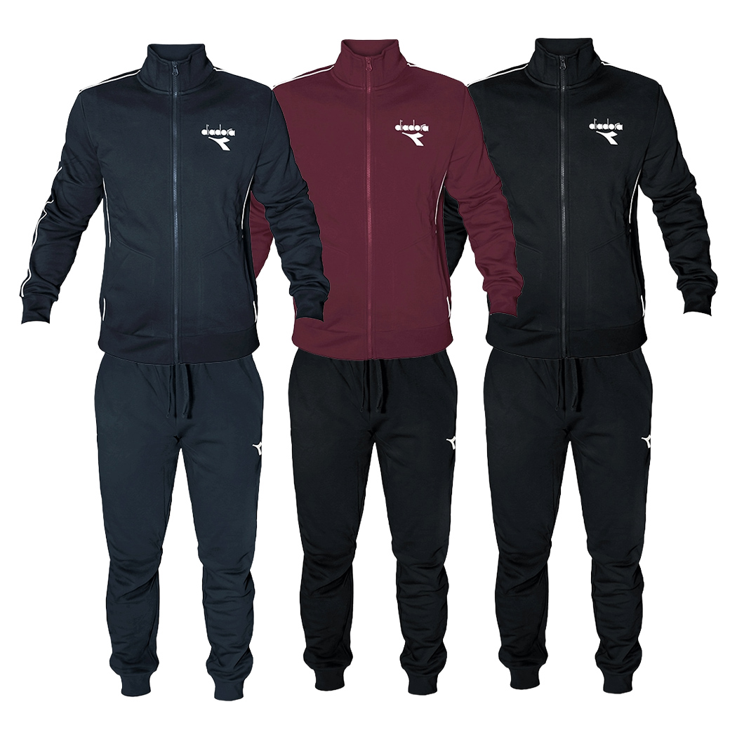 DIADORA TRACKSUIT TUTA UOMO FELPA COTONE FELPATO COMPLETO INVERNALE 102.182280