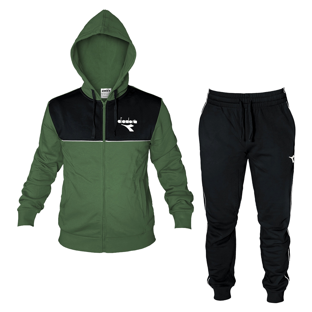 DIADORA TRACKSUIT TUTA UOMO CAPPUCCIO FELPA COTONE FELPATO INVERNALE 102.182282