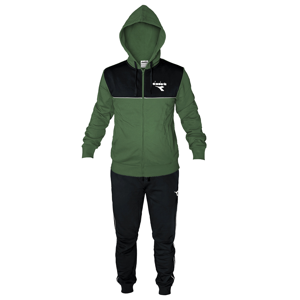 DIADORA TRACKSUIT TUTA UOMO CAPPUCCIO FELPA COTONE FELPATO INVERNALE 102.182282