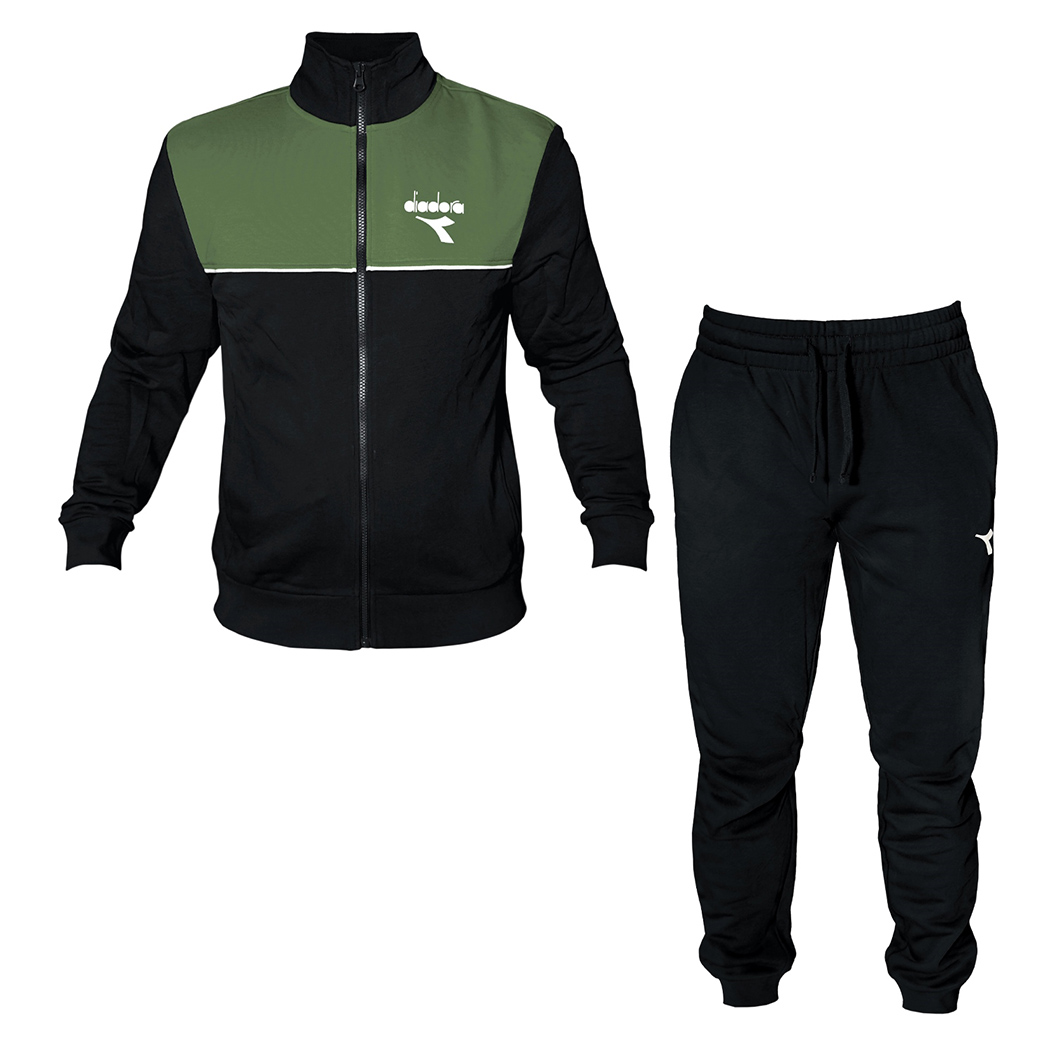 DIADORA TRACKSUIT TUTA UOMO FELPA COTONE GARZATO COMPLETO SPORT 102.182278