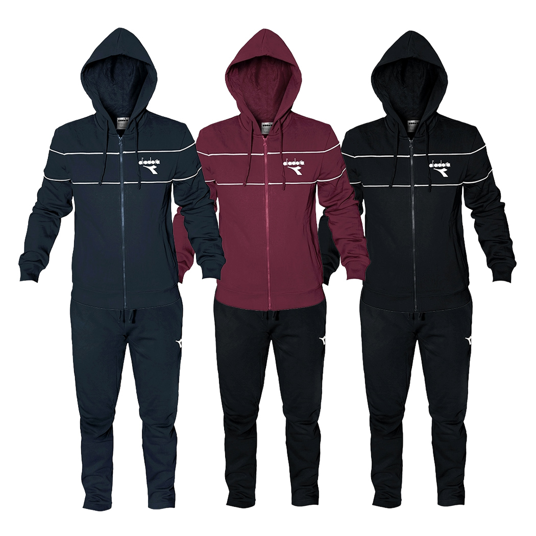 DIADORA TRACKSUIT TUTA UOMO CAPPUCCIO FELPA COTONE FELPATO INVERNALE 102.182283