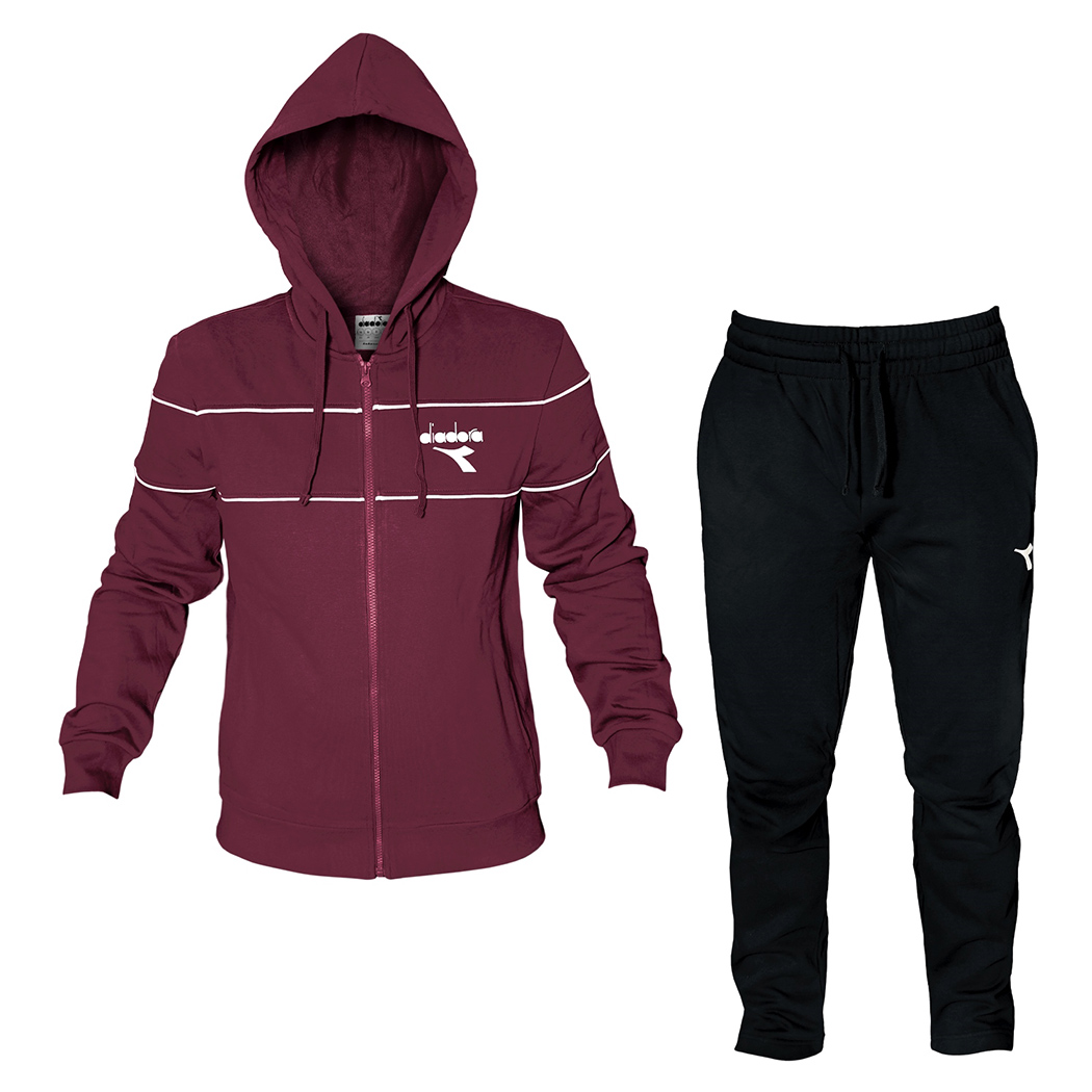 DIADORA TRACKSUIT TUTA UOMO CAPPUCCIO FELPA COTONE FELPATO INVERNALE 102.182283