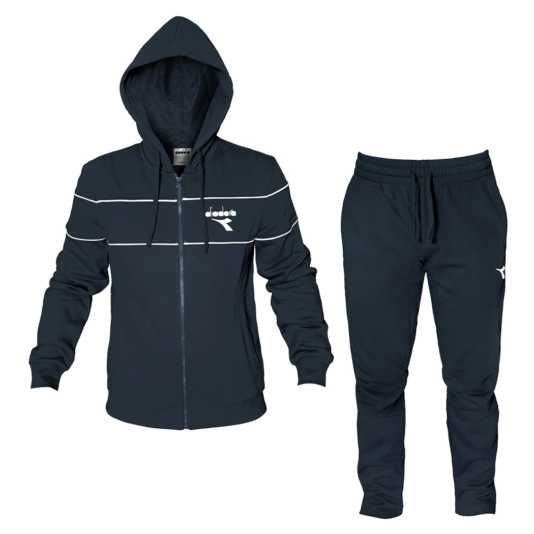 DIADORA TRACKSUIT TUTA UOMO CAPPUCCIO FELPA COTONE FELPATO INVERNALE 102.182283