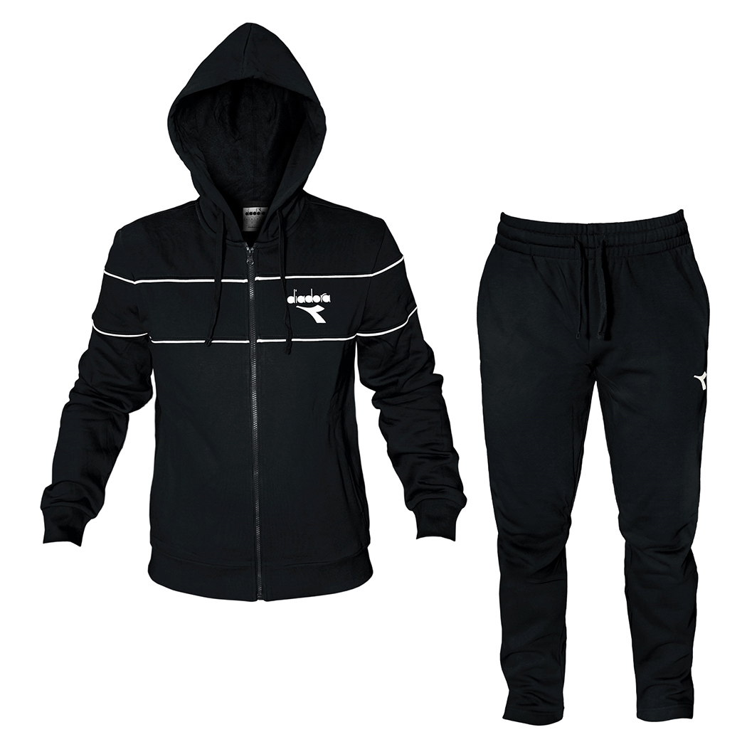 DIADORA TRACKSUIT TUTA UOMO CAPPUCCIO FELPA COTONE FELPATO INVERNALE 102.182283
