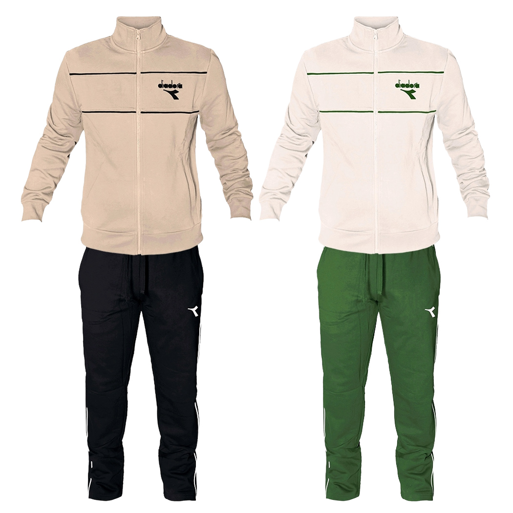 DIADORA TRACKSUIT TUTA UOMO FELPA COTONE FELPATO COMPLETO INVERNALE 102.182281