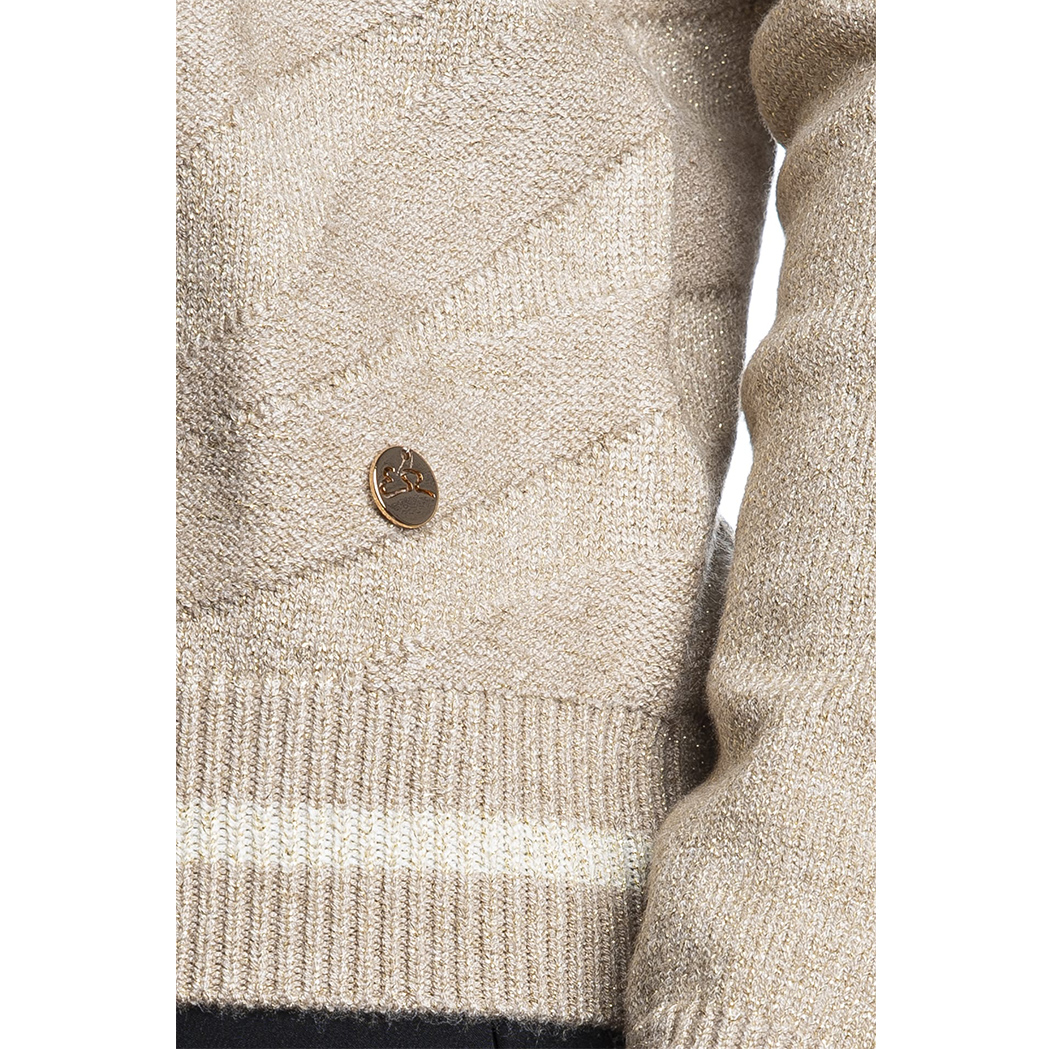 YES ZEE MAGLIA DONNA INVERNO MAGLIONE LUREX PULLOVER GIROCOLLO M011/BI00