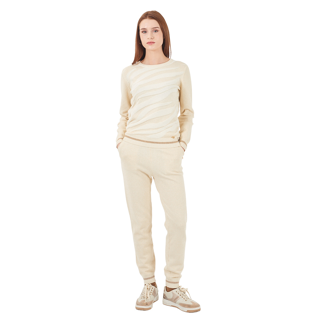 YES ZEE MAGLIA DONNA INVERNO MAGLIONE LUREX PULLOVER GIROCOLLO M011/BI00