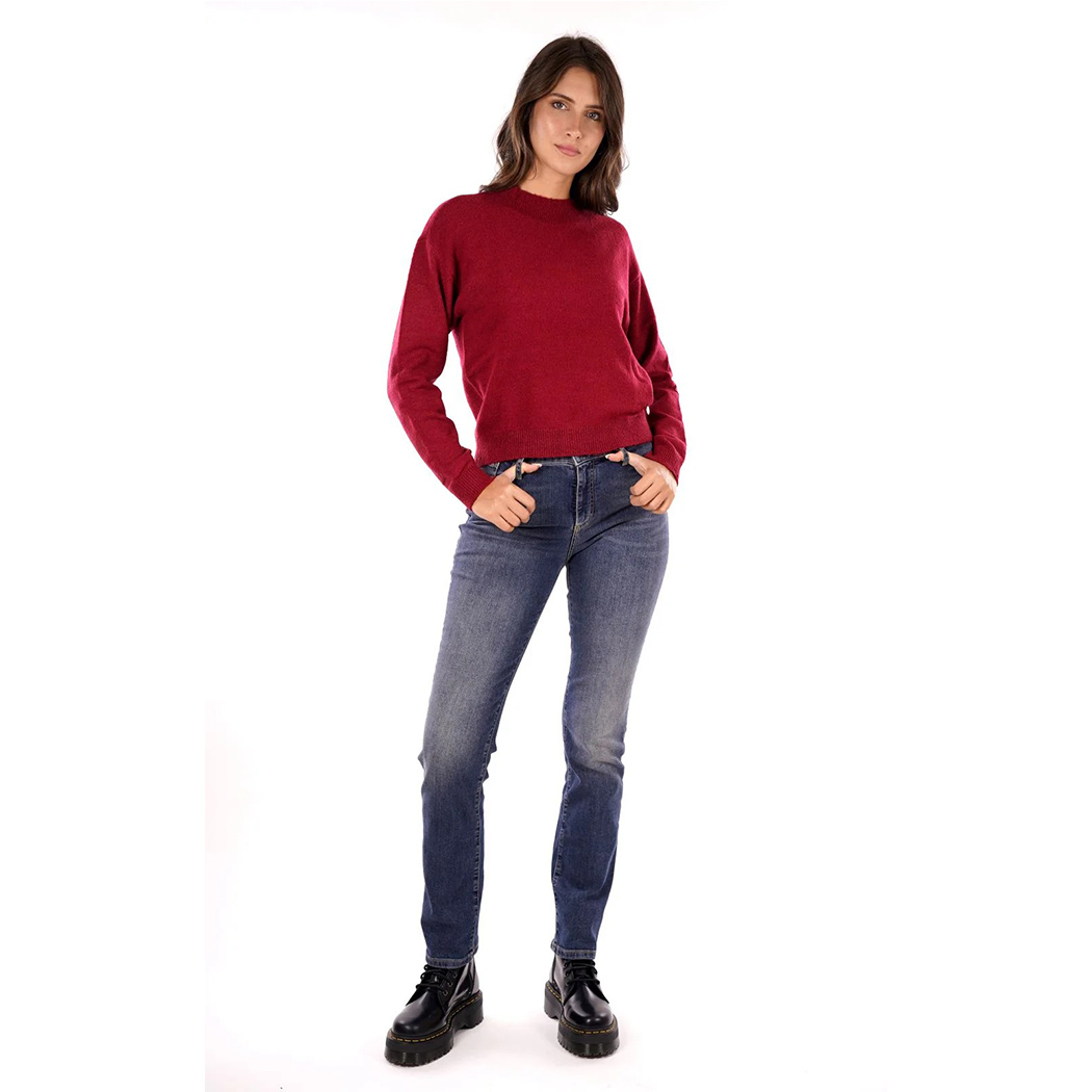 YES ZEE MAGLIA DONNA INVERNO MAGLIONE LUREX PULLOVER LUPETTO CROPPED M003/BT00