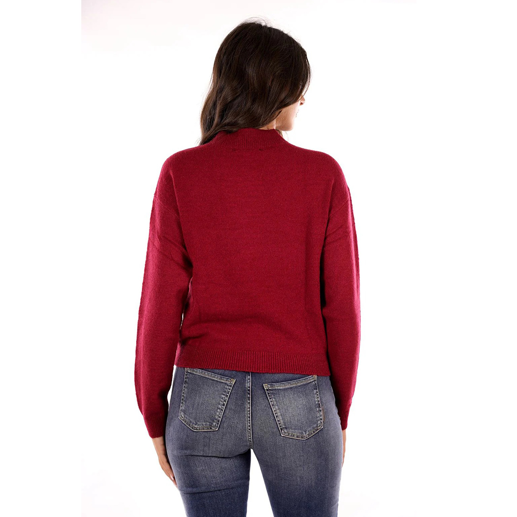 YES ZEE MAGLIA DONNA INVERNO MAGLIONE LUREX PULLOVER LUPETTO CROPPED M003/BT00