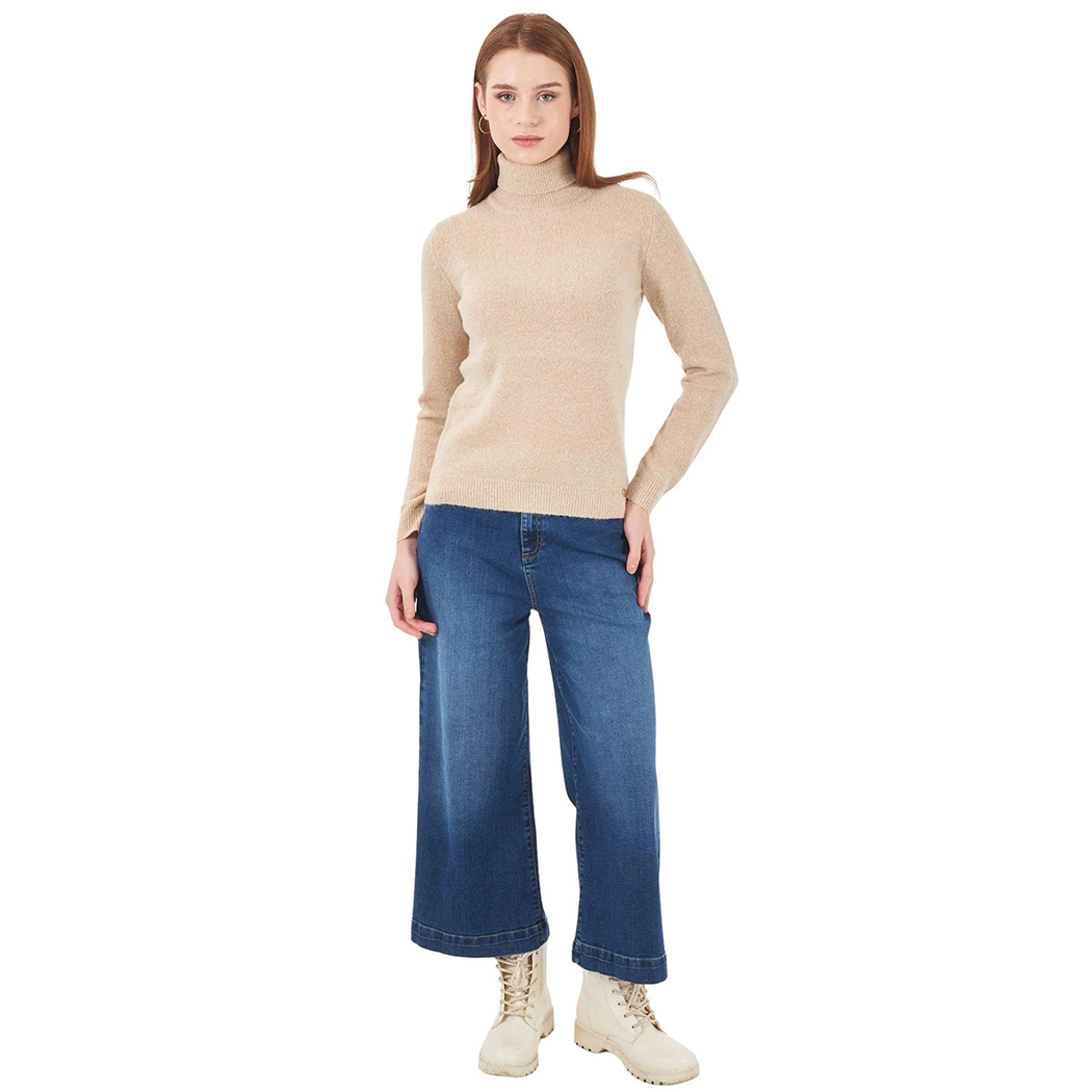 YES ZEE MAGLIA DONNA INVERNO MAGLIONE LUREX PULLOVER DOLCEVITA M048/BT00