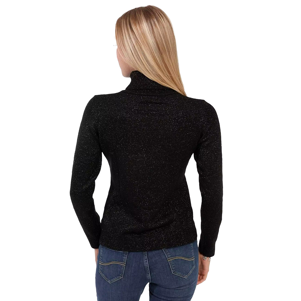 YES ZEE MAGLIA DONNA INVERNO MAGLIONE LUREX PULLOVER DOLCEVITA M048/BT00