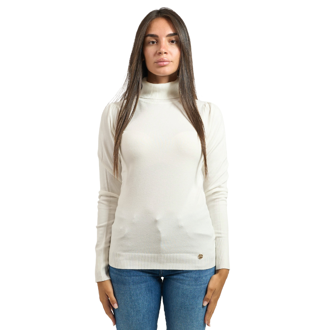 YES ZEE MAGLIA DONNA INVERNO SOTTOGIACCA DOLCEVITA PULL MANICHE SBUFFO M038/RU00