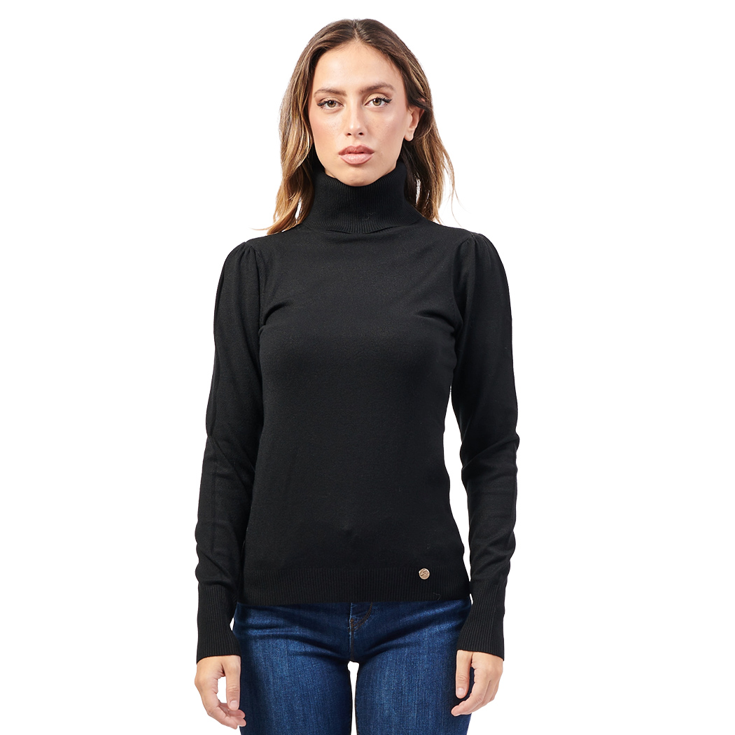 YES ZEE MAGLIA DONNA INVERNO SOTTOGIACCA DOLCEVITA PULL MANICHE SBUFFO M038/RU00