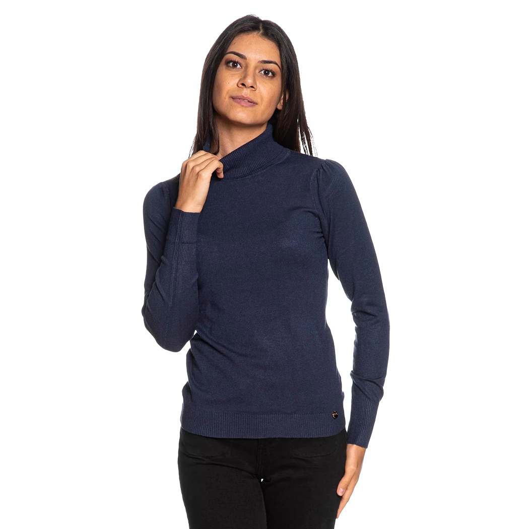 YES ZEE MAGLIA DONNA INVERNO SOTTOGIACCA DOLCEVITA PULL MANICHE SBUFFO M038/RU00