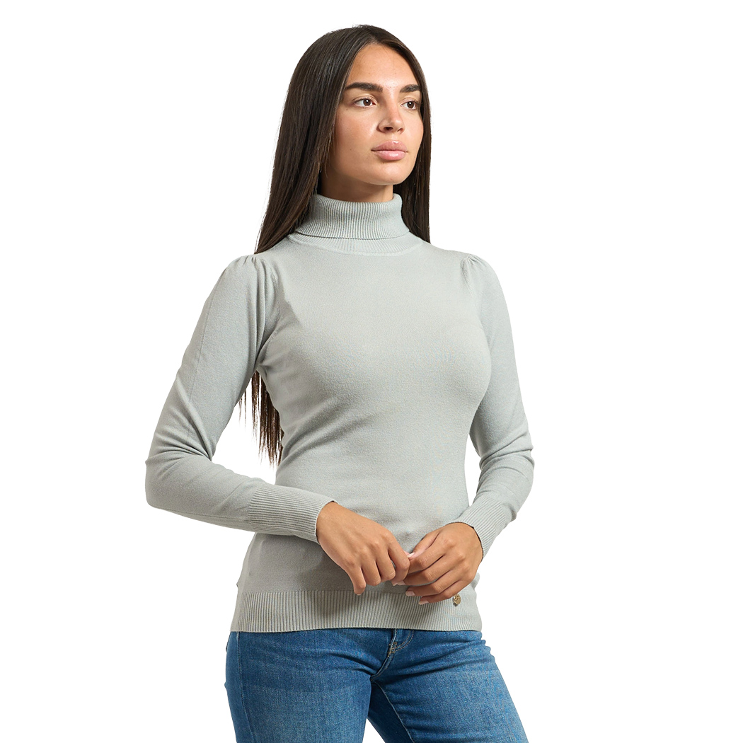 YES ZEE MAGLIA DONNA INVERNO SOTTOGIACCA DOLCEVITA PULL MANICHE SBUFFO M038/RU00