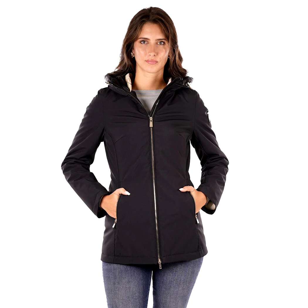 YES-ZEE GIUBBOTTO GIACCA DONNA GIUBBINO PIUMINO CAPPUCCIO SOFTSHELL O088/M200