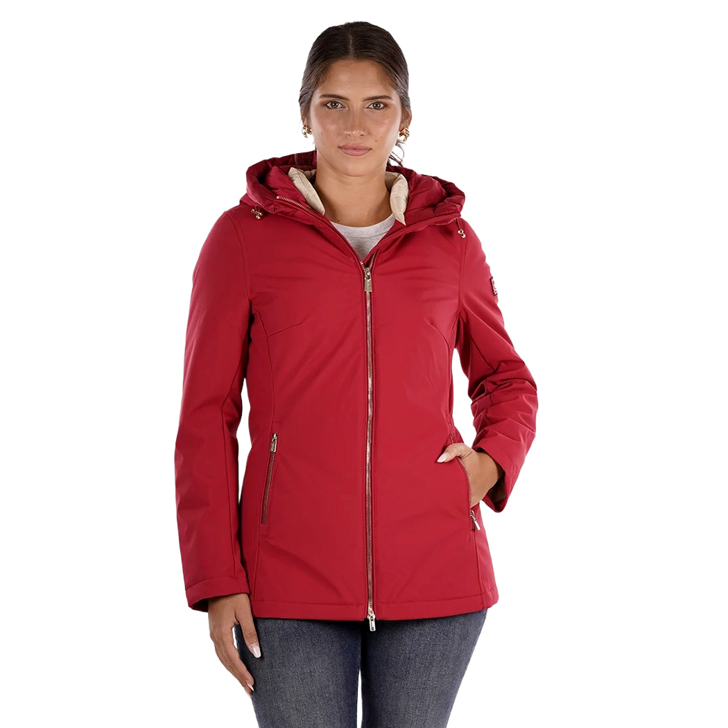 YES-ZEE GIUBBOTTO GIACCA DONNA GIUBBINO PIUMINO CAPPUCCIO SOFTSHELL O088/M200