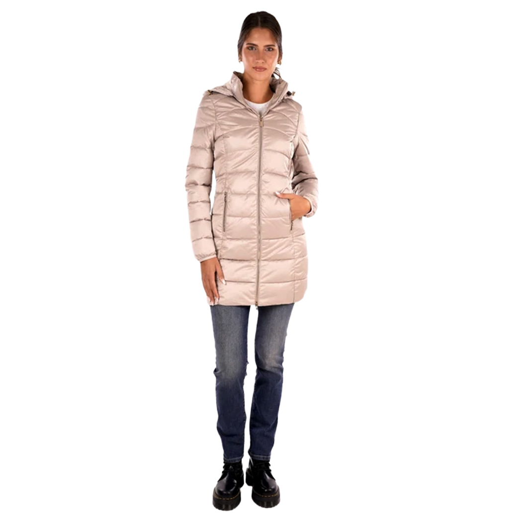 YES-ZEE GIUBBOTTO COPPOTTO DONNA GIUBBINO GIACCA CAPPUCCIO AMOVIBILE O017/M800