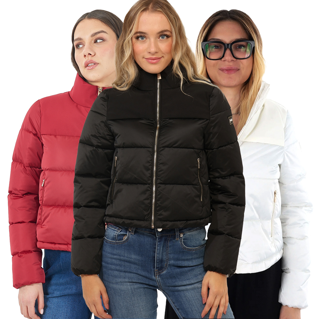 YES-ZEE GIACCA GIUBBOTTO DONNA CROPPED GIUBBINO PIUMINO CORTO INVERNO J031/M800