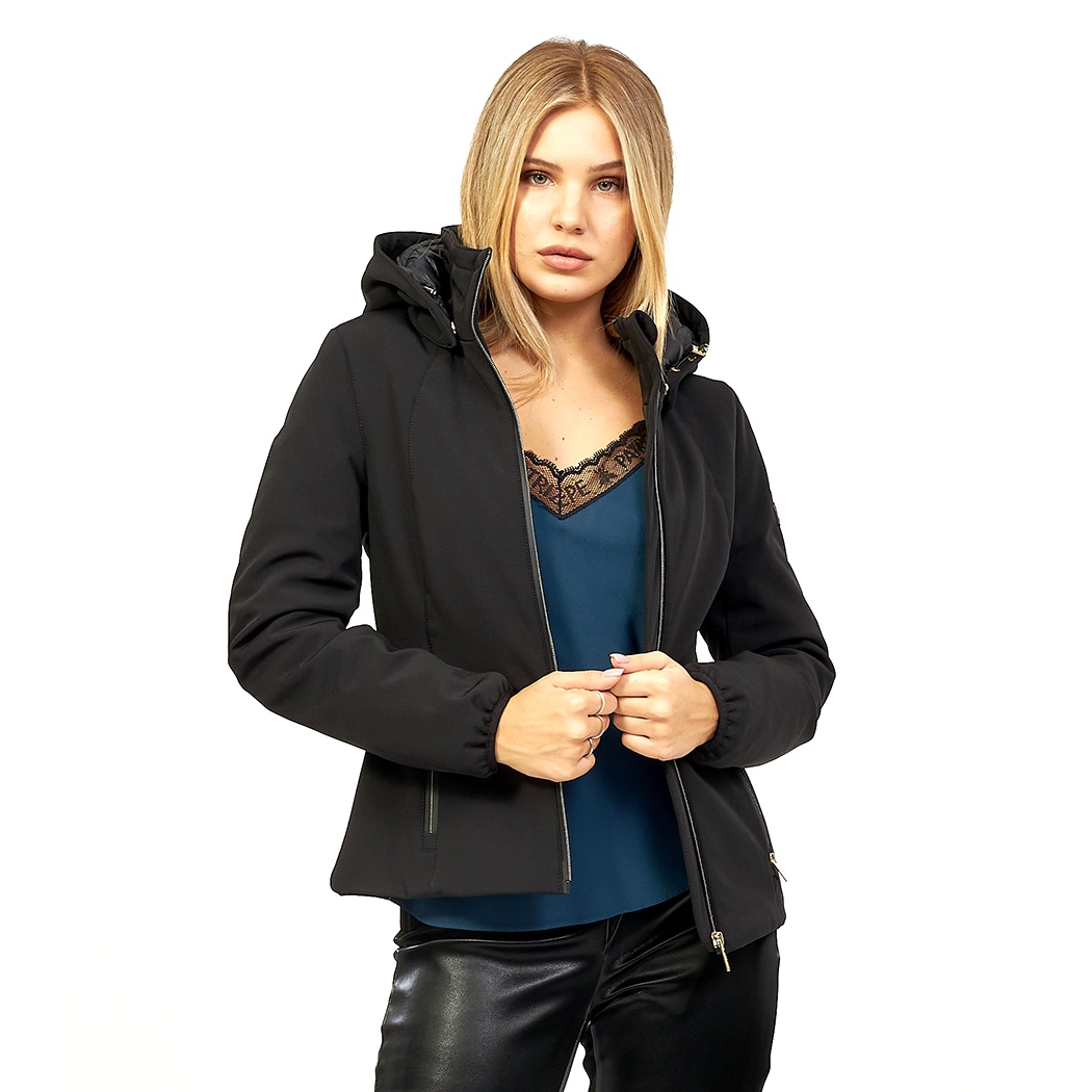 YES-ZEE GIUBBOTTO GIACCA DONNA GIUBBINO PIUMINO CAPPUCCIO SOFTSHELL J047/L300