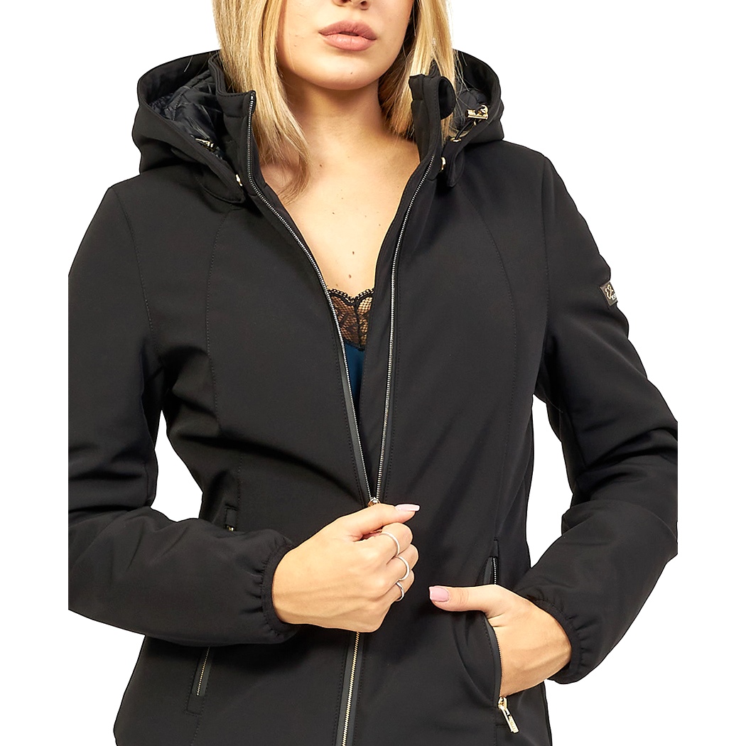 YES-ZEE GIUBBOTTO GIACCA DONNA GIUBBINO PIUMINO CAPPUCCIO SOFTSHELL J047/L300