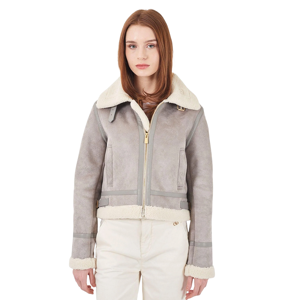 YES-ZEE GIUBBOTTO GIUBBINO DONNA CORTO IN MONTONE ECOLOGICO GIACCA J023/KJ00