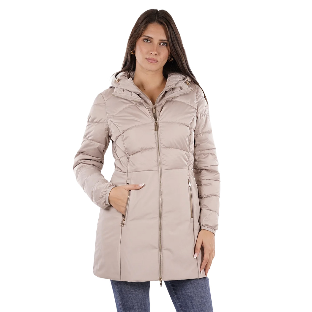 YES-ZEE GIUBBOTTO COPPOTTO DONNA GIUBBINO GIACCA CAPPUCCIO AMOVIBILE O003/M800