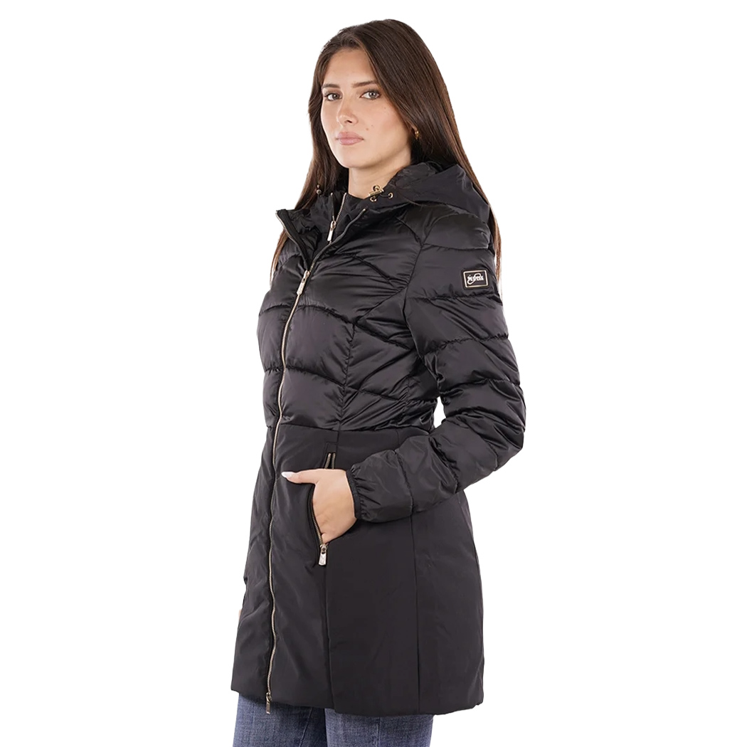 YES-ZEE GIUBBOTTO COPPOTTO DONNA GIUBBINO GIACCA CAPPUCCIO AMOVIBILE O003/M800