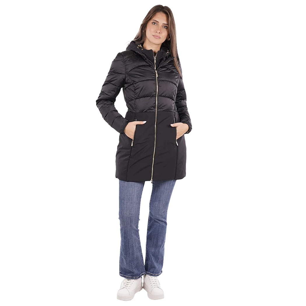 YES-ZEE GIUBBOTTO COPPOTTO DONNA GIUBBINO GIACCA CAPPUCCIO AMOVIBILE O003/M800