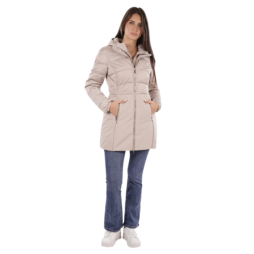 YES-ZEE GIUBBOTTO COPPOTTO DONNA GIUBBINO GIACCA CAPPUCCIO AMOVIBILE O003/M800