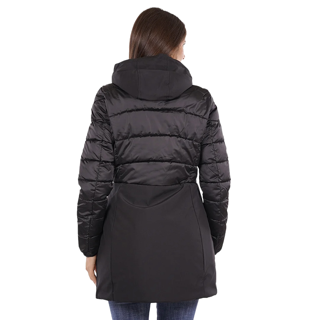 YES-ZEE GIUBBOTTO COPPOTTO DONNA GIUBBINO GIACCA CAPPUCCIO AMOVIBILE O003/M800