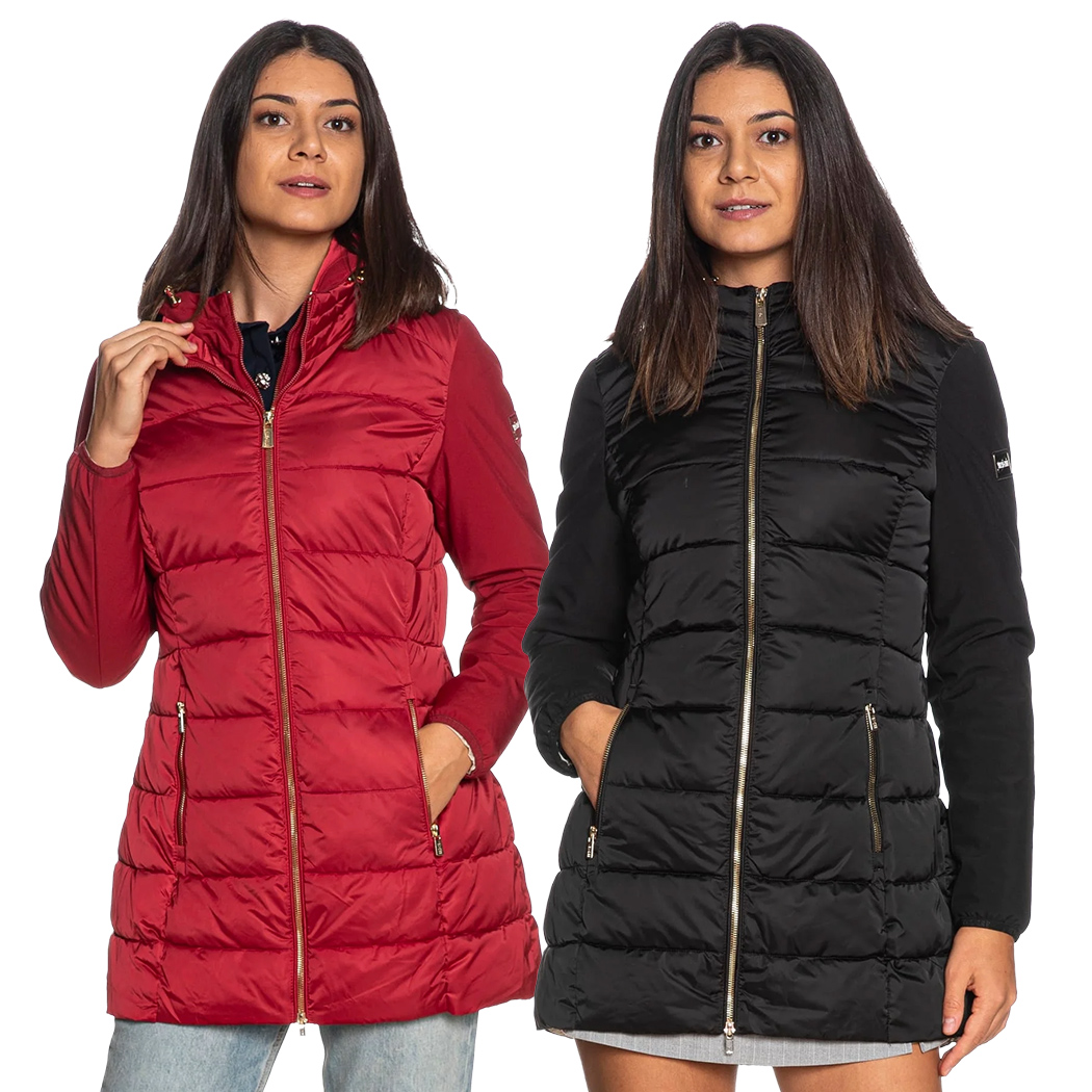 YES-ZEE GIUBBOTTO COPPOTTO DONNA GIUBBINO GIACCA CAPPUCCIO AMOVIBILE O045/M800