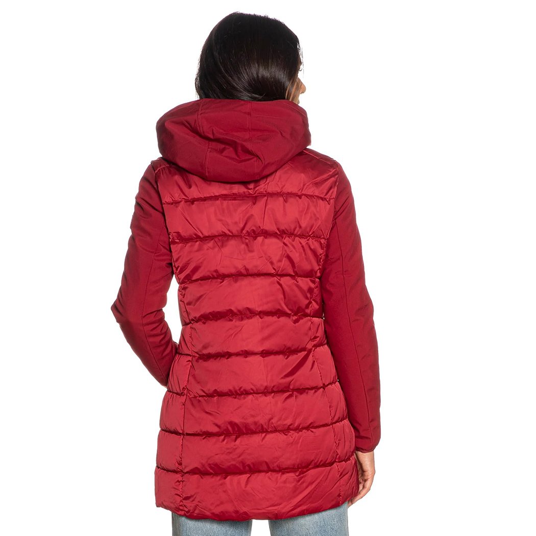 YES-ZEE GIUBBOTTO COPPOTTO DONNA GIUBBINO GIACCA CAPPUCCIO AMOVIBILE O045/M800