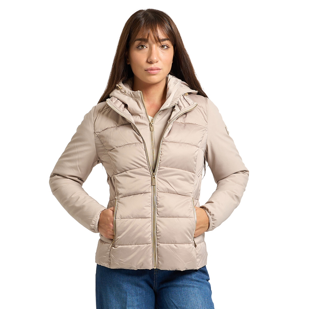 YES-ZEE GIUBBOTTO GIUBBINO DONNA GIACCA CAPPUCCIO AMOVIBILE PIUMINO J045/M800