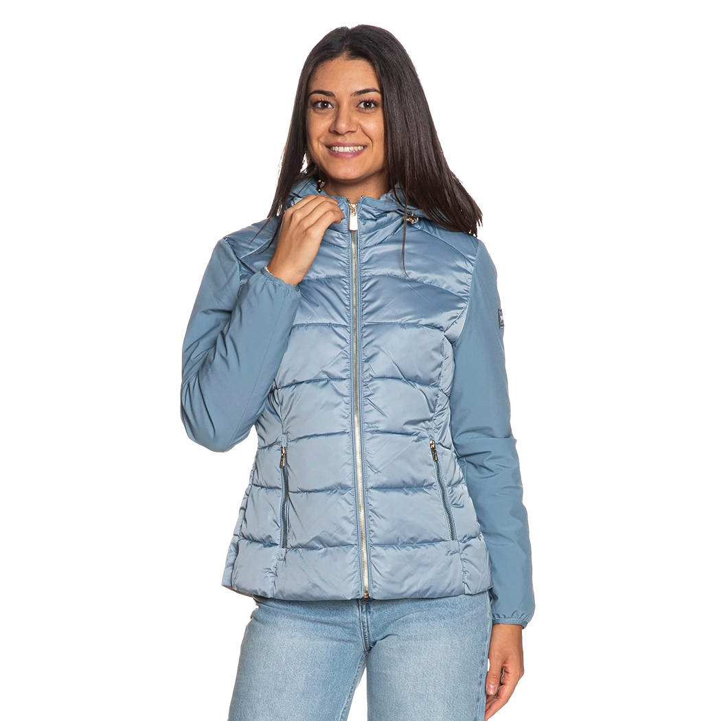 YES-ZEE GIUBBOTTO GIUBBINO DONNA GIACCA CAPPUCCIO AMOVIBILE PIUMINO J045/M800