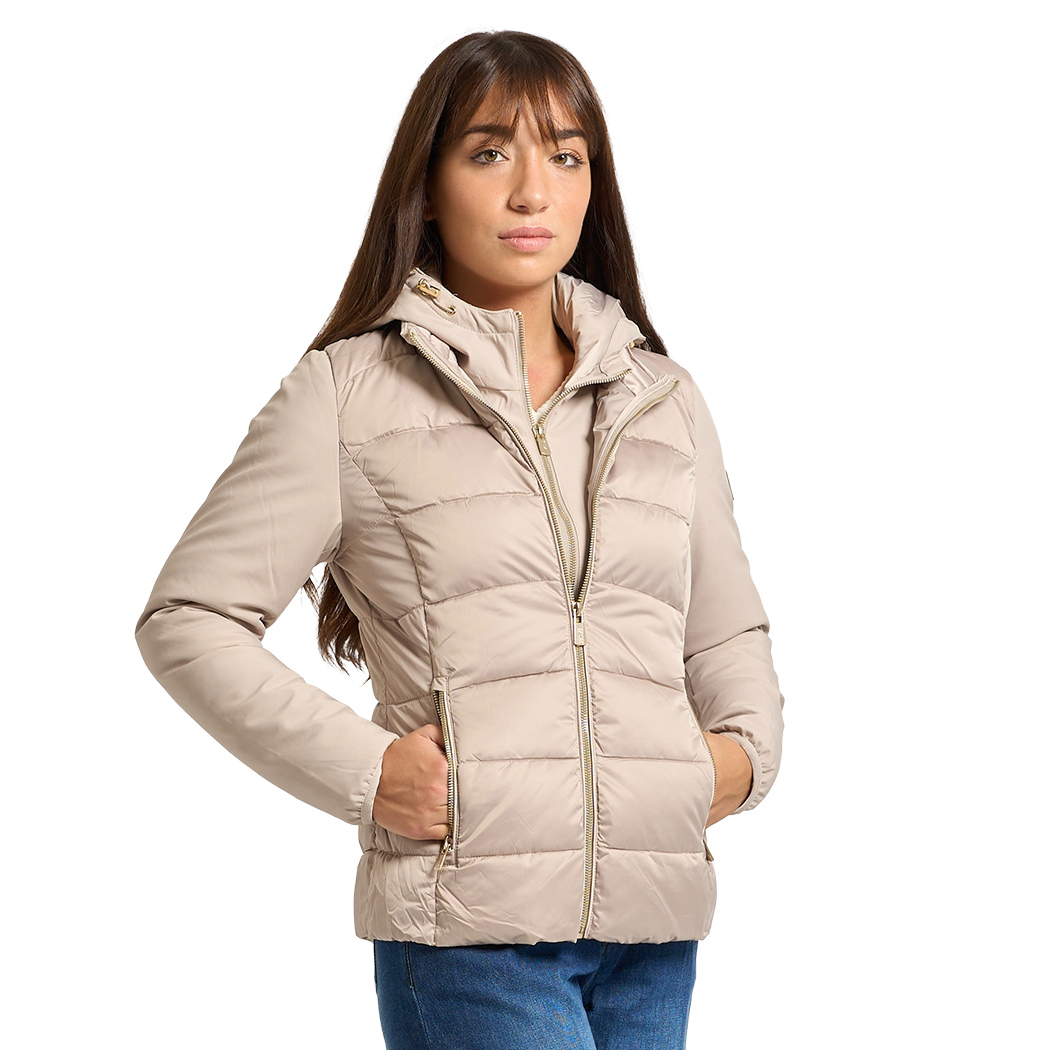 YES-ZEE GIUBBOTTO GIUBBINO DONNA GIACCA CAPPUCCIO AMOVIBILE PIUMINO J045/M800