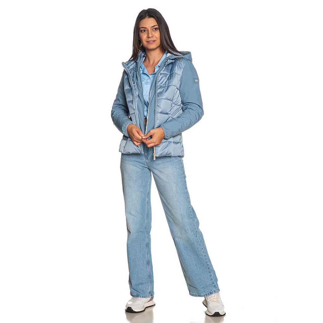 YES-ZEE GIUBBOTTO GIUBBINO DONNA GIACCA CAPPUCCIO AMOVIBILE PIUMINO J045/M800