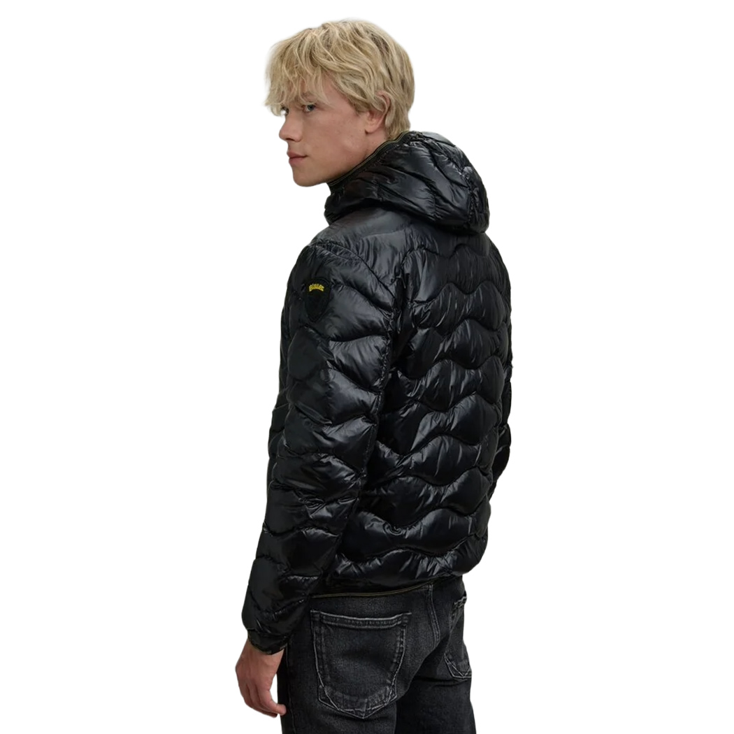BLAUER PIUMINO ONDE WAVE GIUBBINO UOMO GIUBBOTTO GIACCA CAPPUCCIO 25WBLUC03074