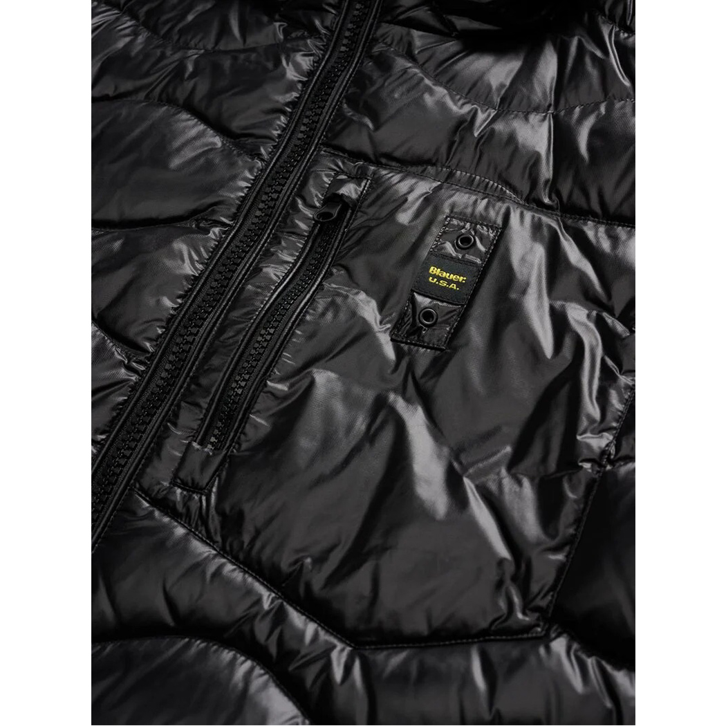 BLAUER PIUMINO ONDE WAVE GIUBBINO UOMO GIUBBOTTO GIACCA CAPPUCCIO 25WBLUC03074