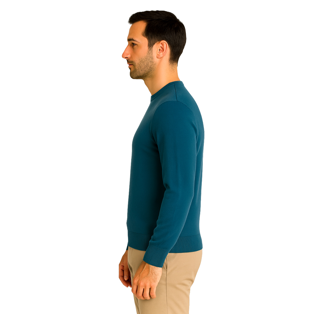 BUGER PULLOVER UOMO IN VISCOSA MAGLIA MAGLIONE GIROCOLLO PARICOLLO 52044