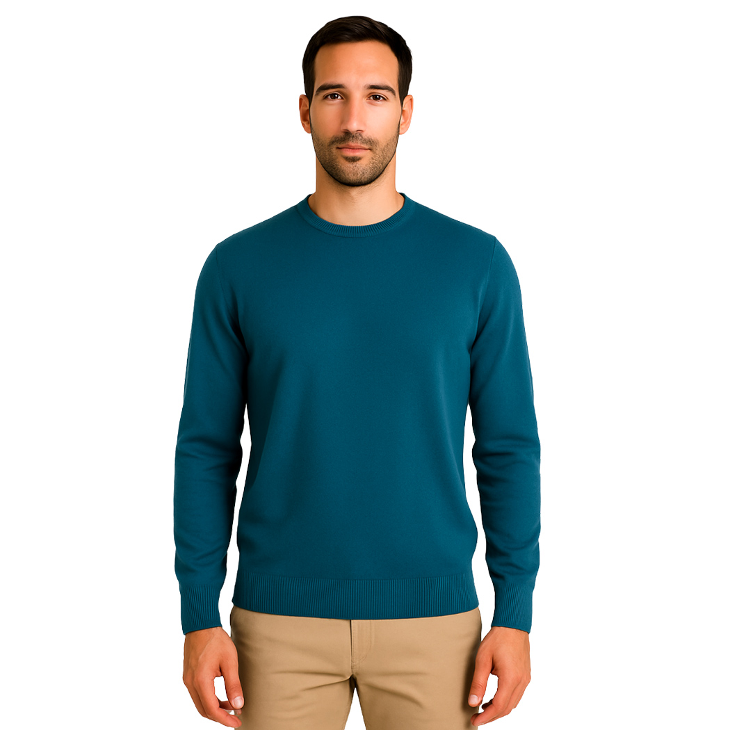 BUGER PULLOVER UOMO IN VISCOSA MAGLIA MAGLIONE GIROCOLLO PARICOLLO 52044