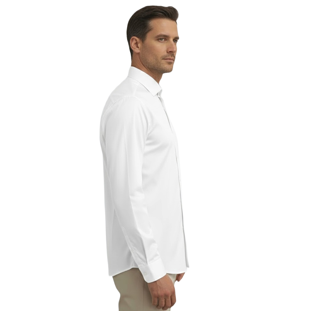 BUGER CAMICIA UOMO COTONE SLIM MODERATO SHIRT ELASTICIZZATA COLLO ITALIANO 50065