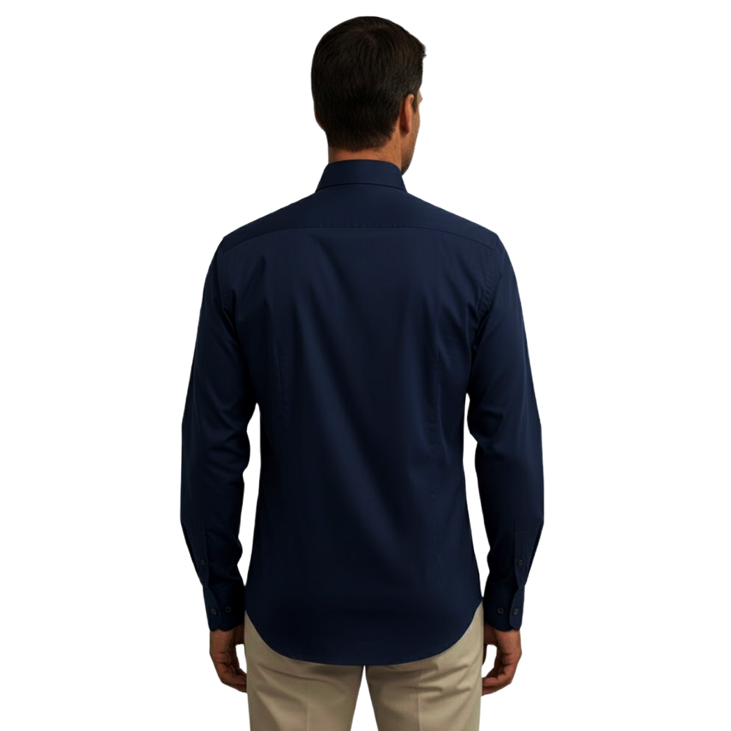 BUGER CAMICIA UOMO COTONE SLIM MODERATO SHIRT ELASTICIZZATA COLLO ITALIANO 50065
