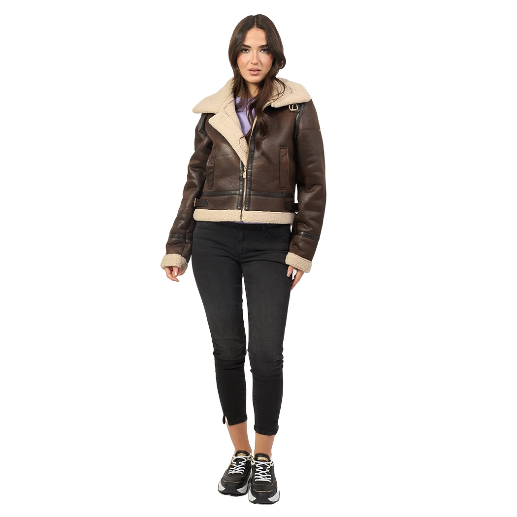 YES-ZEE GIUBBOTTO GIUBBINO DONNA CORTO IN MONTONE ECOLOGICO GIACCA J023/KJ00