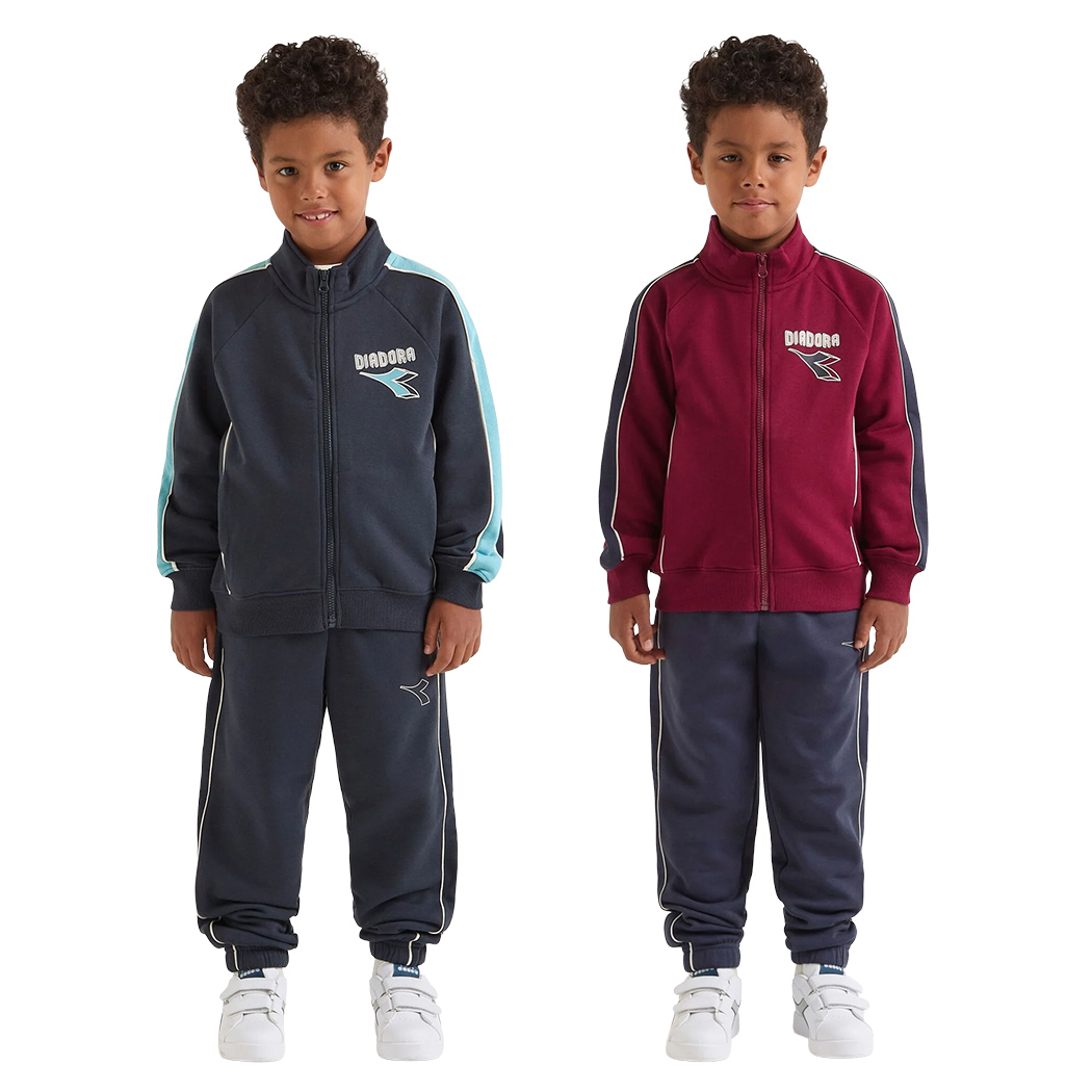 DIADORA JB. TRACKSUIT HD FZ LOGO TUTA FELPA COMPLETO BAMBINI RAGAZZI 102.182233