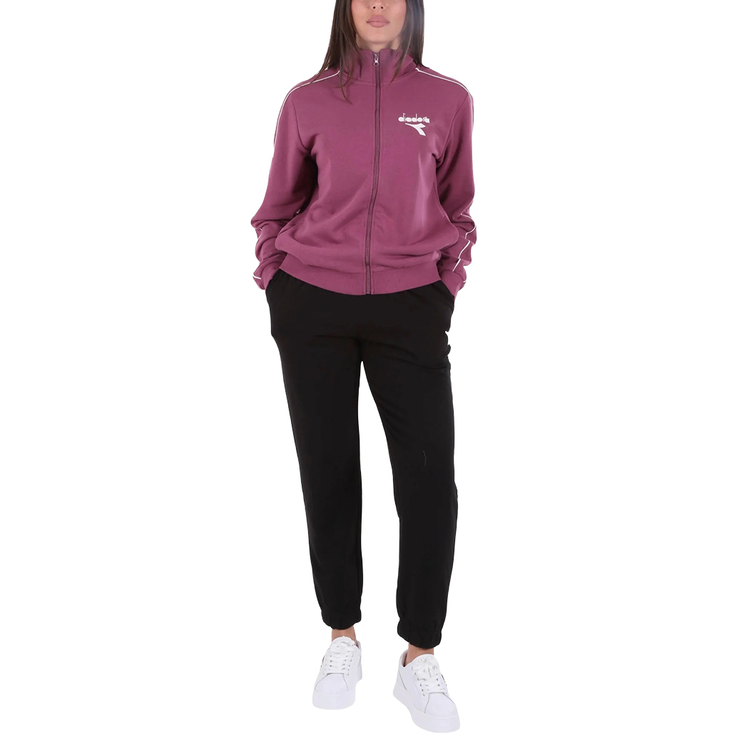 DIADORA L.TRACKSUIT FZ TUTA DONNA FELPA FRENCH TERRY SPORT COMPLETO 102.182267